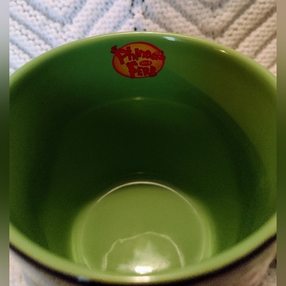 Phineas and Ferb Coffee Mug Cup So What Do You Wanna Do?  Black & Green Disney - Picture 5 of 6